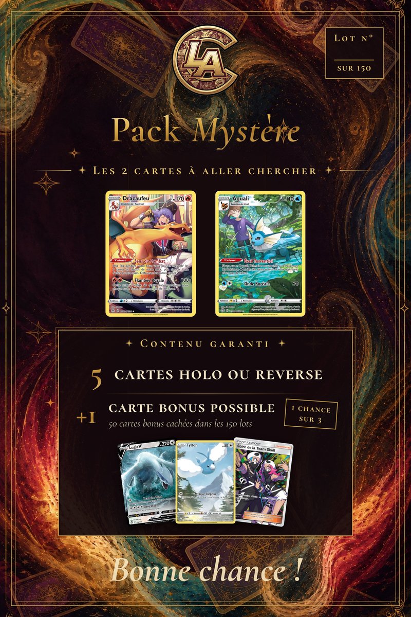Sticker du Pack Mystère Pokémon LA Card Center